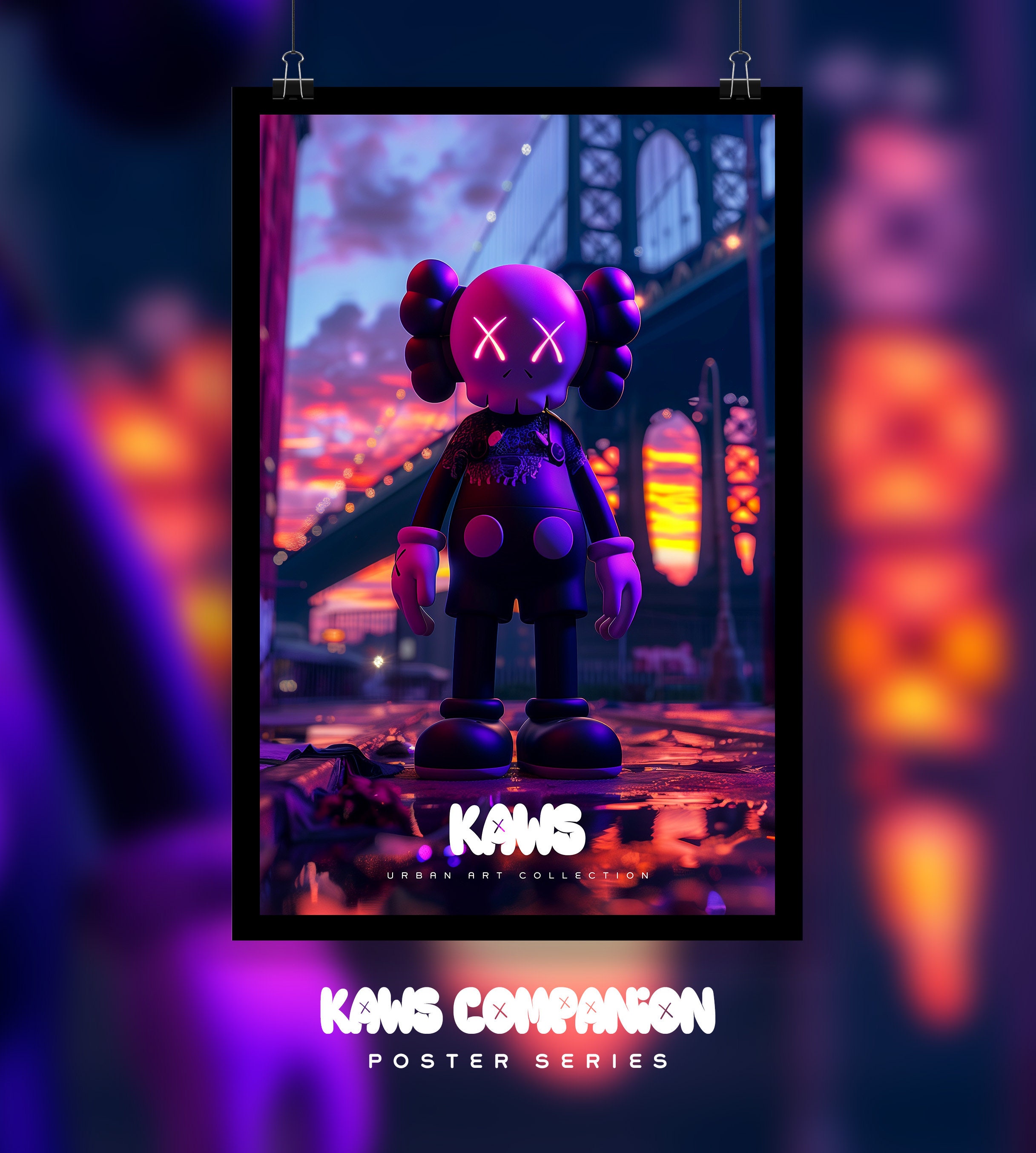 Hypebeast KAWS Companion Poster, Wall Art, Cartoon Poster
