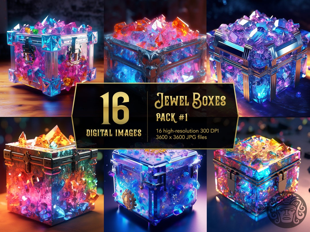 16 Jewel Boxes Bundle Pack 1 Realistic 3D Digital Images - Etsy Australia