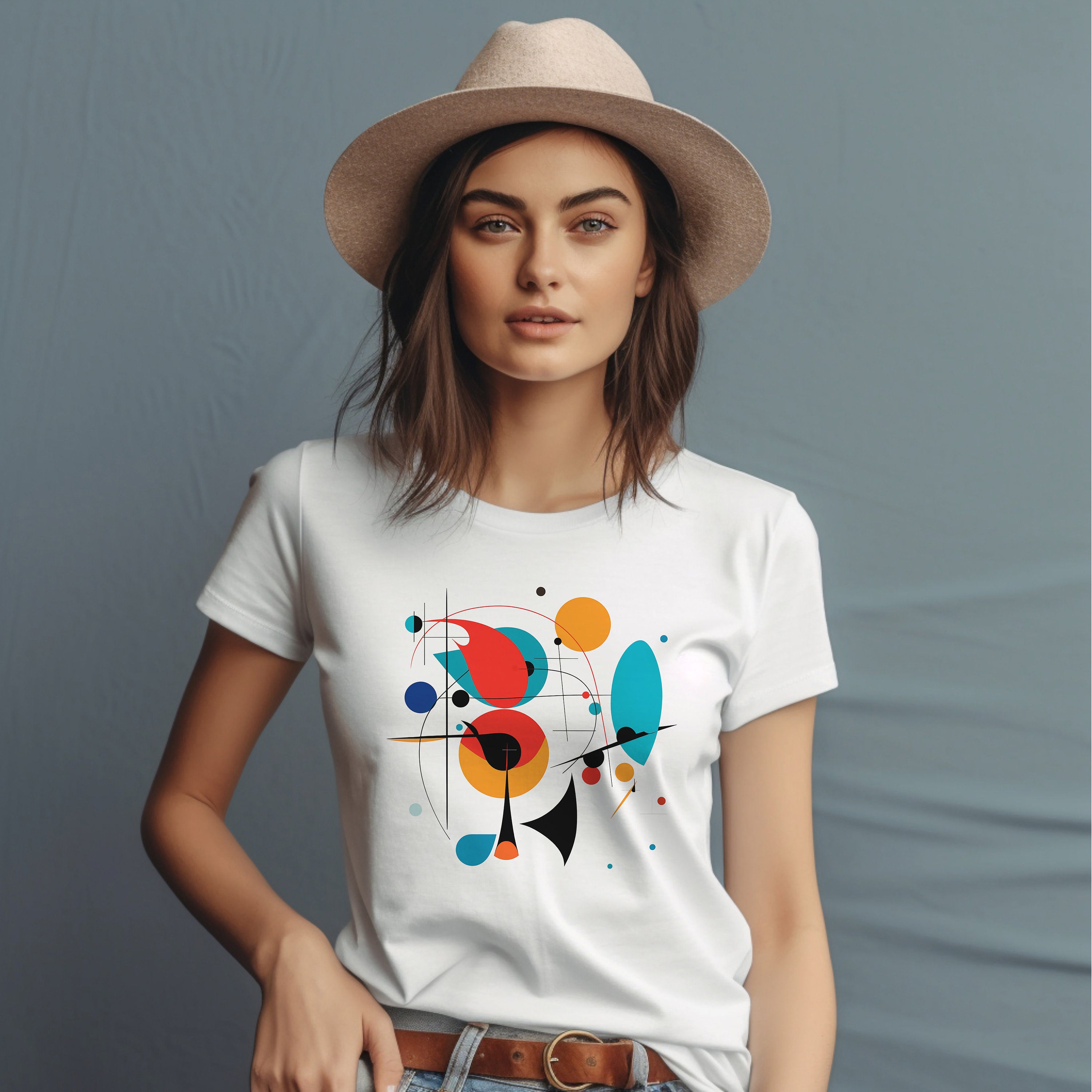 Modern Graphic Print Reference: Abstract Line Art T Shirt