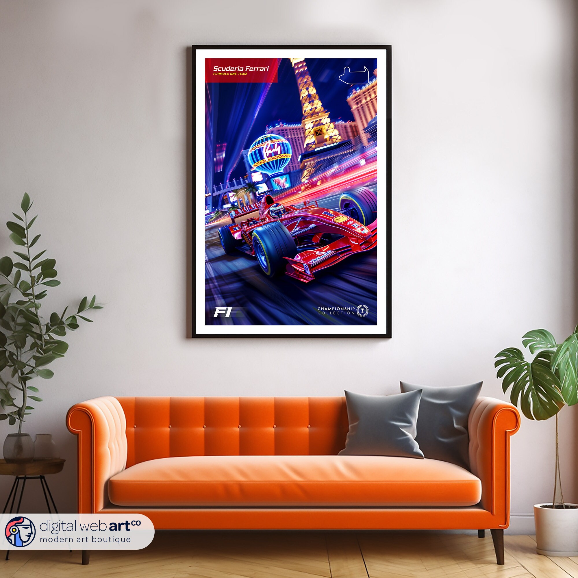 Scuderia Ferrari F1 Racing Poster – Las Vegas Grand Prix Art - Etsy