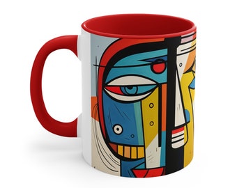 Multicolor Modern Art Coffee Mug, Modern Art Mug, Art Mug, Abstract Art Mug, Abstract Modern Art Coffee Mug - 11oz.