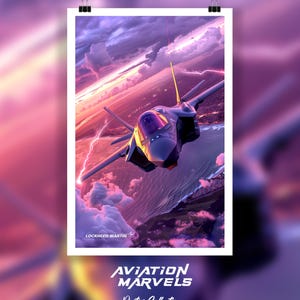 US Military Fighter Jet Poster | Air Force Wall Art | Aviation Decor | American Jet Wall Print | Pilot Room Art | USAF Poster