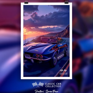 Classic Car Wall Art | Vintage Hot Rod Poster | Retro Garage Decor | Man Cave Car Print | Classic Auto Enthusiast Gift