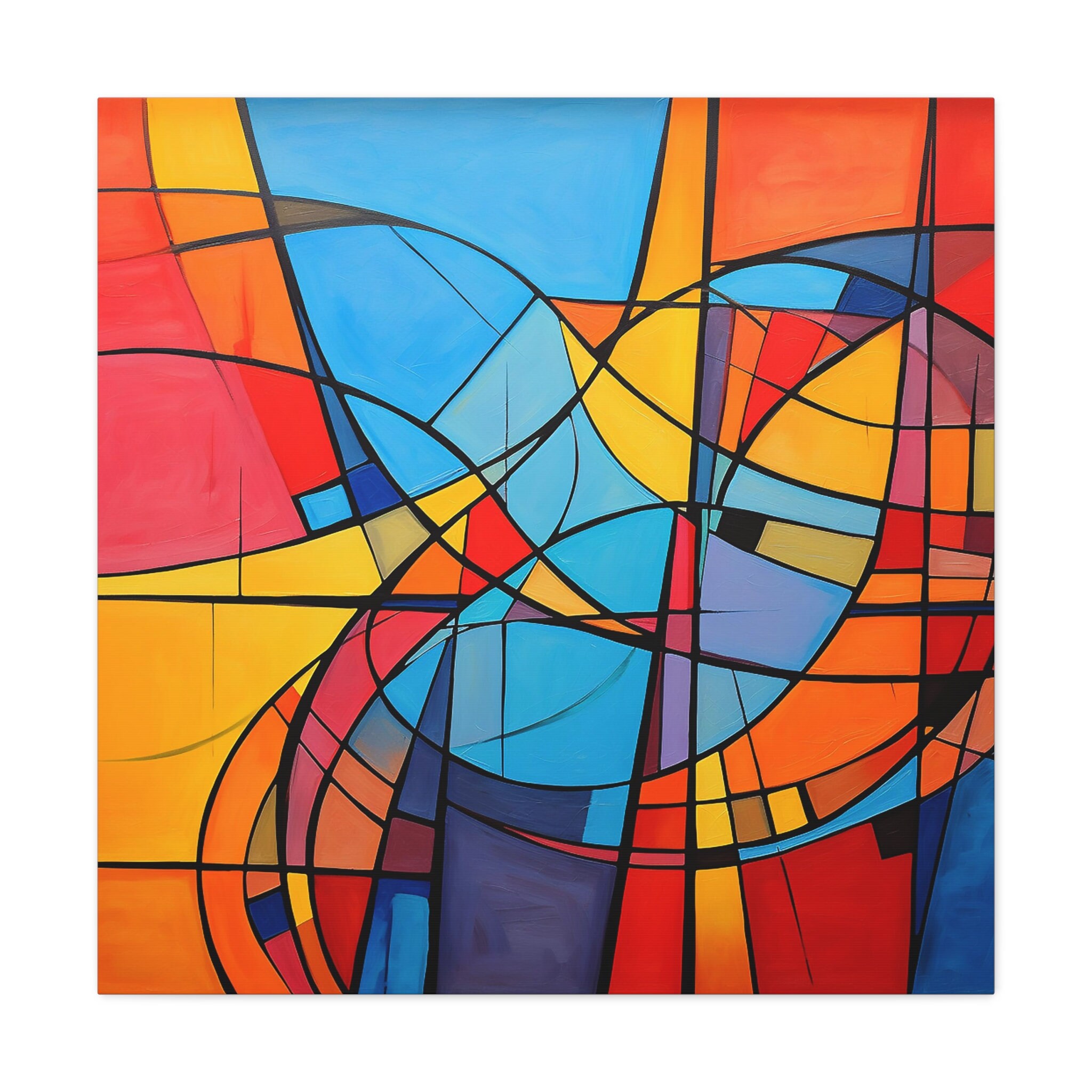Blue and Orange Abstract Artwork, Abstract Art Gift, Modern Art Gift