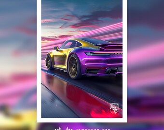 Classic Porsche Wall Art | Vintage Sports Car Poster | Porsche Enthusiast Gift | Retro Automotive Decor