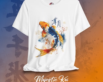 Watercolor Koi Fish T-Shirt – Japanese Carp Art, Fish Lover Gift