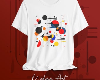 Colorful Abstract Graphic Tee, Modern Art Print T-Shirt,  Bold Statement Shirt for Artists, Creatives, and Art Lovers, Miro