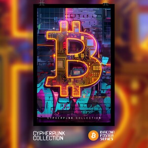 Bitcoin Poster Gift | Unique Crypto Art Print for BTC Fans | Digital Currency Decor for Gamers, Coders & Entrepreneurs