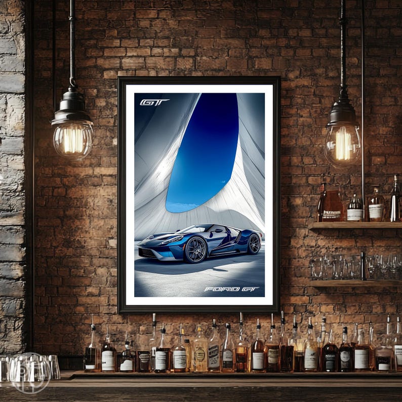 Gt Racing Poster Ford GT Supercar Poster: Modern American Performance Wall Art - Etsy