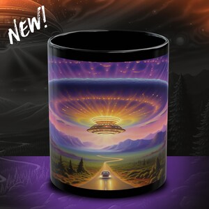 Alien Horizons Mug #4 - UFO mug, alien mug, UFO gift, space mug, UAP mug, area 51 mug, gift for him, close encounter mug