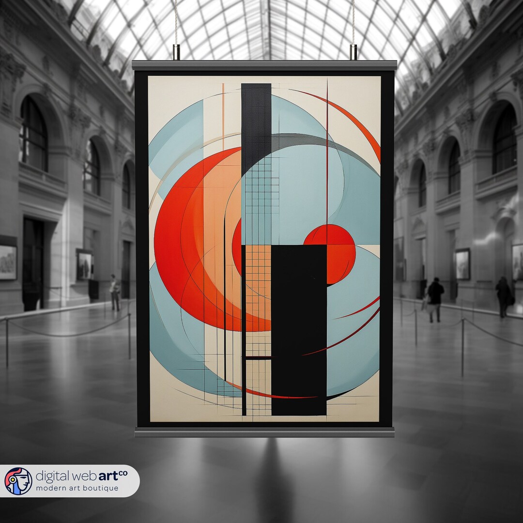 Geometric Bauhaus Art Print | Mid Century Modern Poster - Etsy