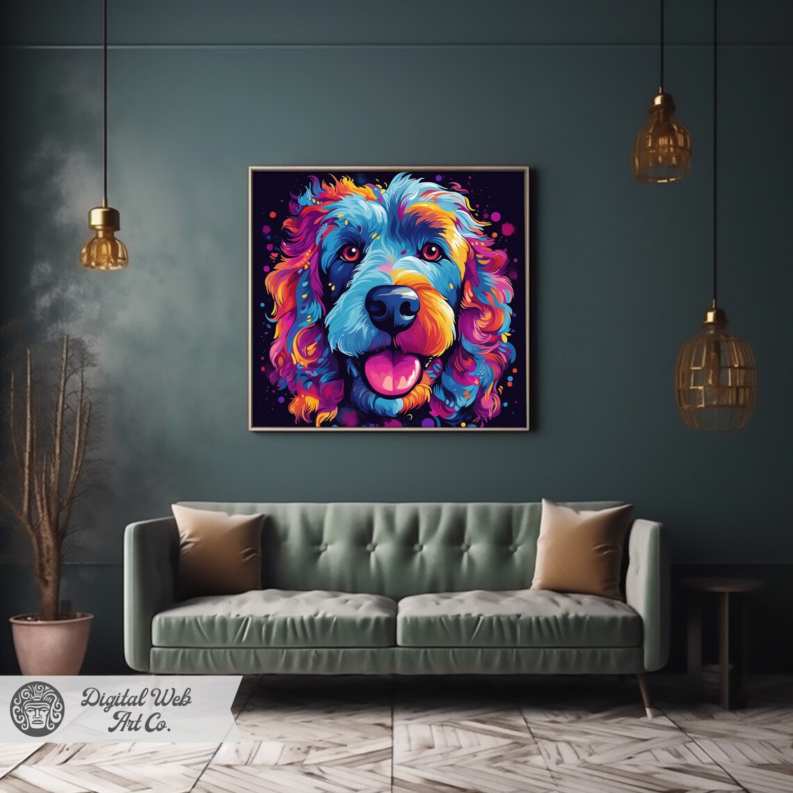 Labradoodle Portrait Art Dog Pop Art Dog Lover Art Dog - Etsy Canada