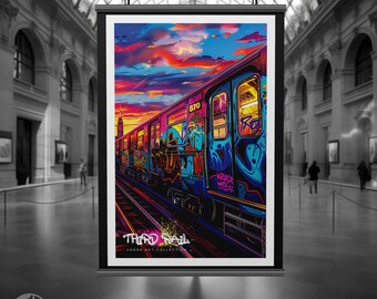 NYC Subway Train Graffiti Art Poster Street Art, Graffiti Artwork, Urban Art, New York City Art, Street Murals, NYC, Underground Art - Etsy NYC Subway Train Graffiti Art Poster Street Art, Graffiti Artwork, Urban Art, New York City Art, Street Murals, NYC, Underground Art - Etsy