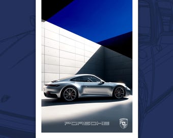 Porsche 911 Poster: Automotive Wall Art Print