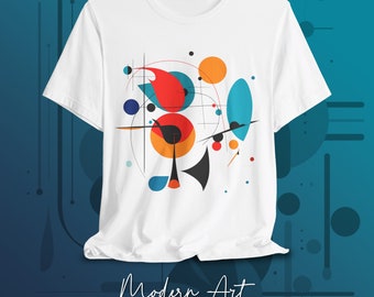Minimal Abstract Line Art T-Shirt | Black and White Graphic Tee | Modern Style Shirt for Art Fans and Minimalist Wardrobes