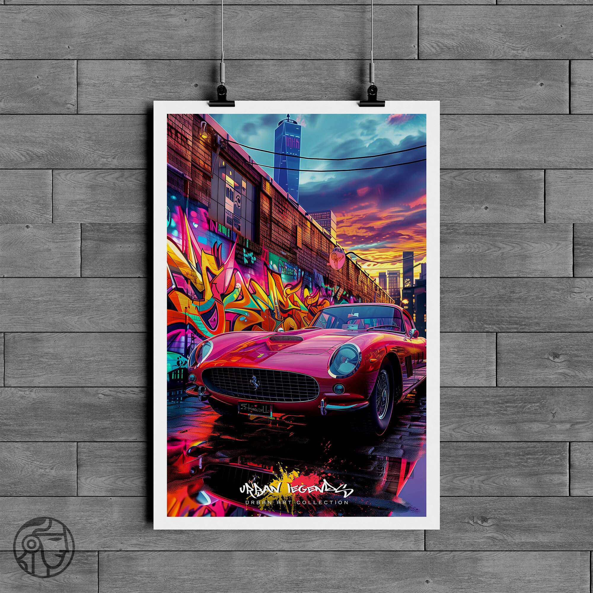 1962 Ferrari 250 GT SWB Poster - Auto Art, Aston Martin Art