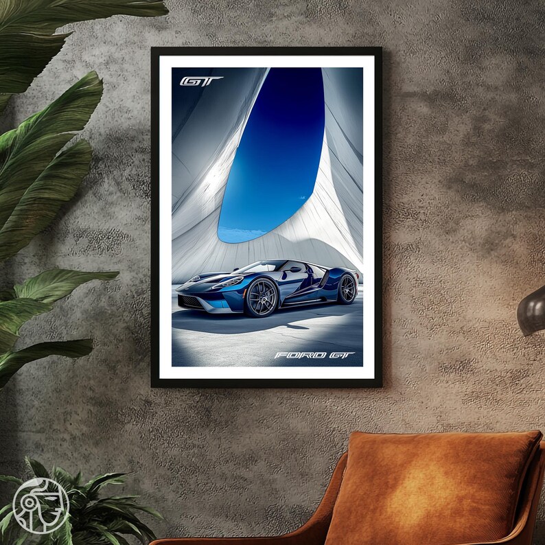 Gt Racing Poster Ford GT Supercar Poster: Modern American Performance Wall Art - Etsy