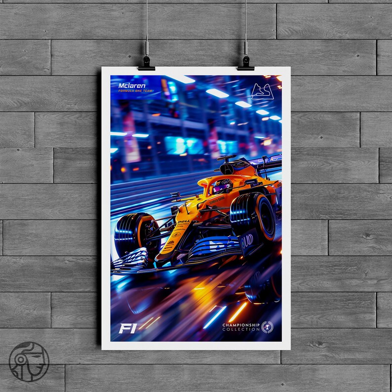 Formula One Car Racing Poster Mclaren F1 Car Racing Poster – Formula One Art Print - Etsy