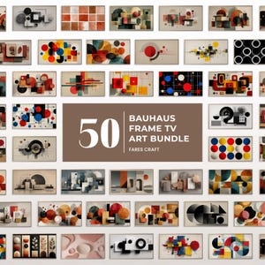 Bauhaus Frame TV Art Bundle – 50 Pieces from 10 Series, 4K Digital Download for Samsung Frame TV | Complete Modern Abstract Collection
