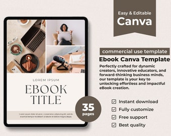 Ebook Canva Template | Ultimate Lead Magnet Solution | Dynamic Course Material Design | Customizable Workbook Layout | Enhance Your Brand