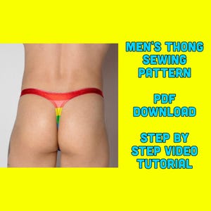 Men&#39;s Thong Sewing Pattern – DIY Underwear Design – PDF Instant Download