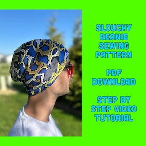 Slouchy Beanie Schnittmuster - Oversized DIY Beanie - PDF-Download
