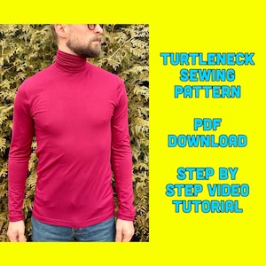 Schnittmuster für Herren Rollkragenpullover – DIY Winterwear – PDF Instant Download