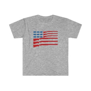 Sporting clay / trap / skeet American flag shirt.