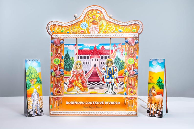 Puppet Theatre Set – 18 Illustrated Characters & 9 Story Backdrops - Etsy