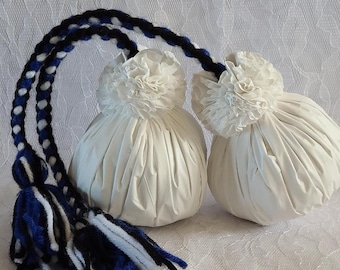 Maori Short Poi Balls - Blue Taura