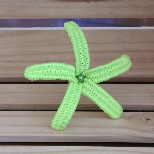 Hand Woven Pua- Flower Stick - Lime Green Tiare