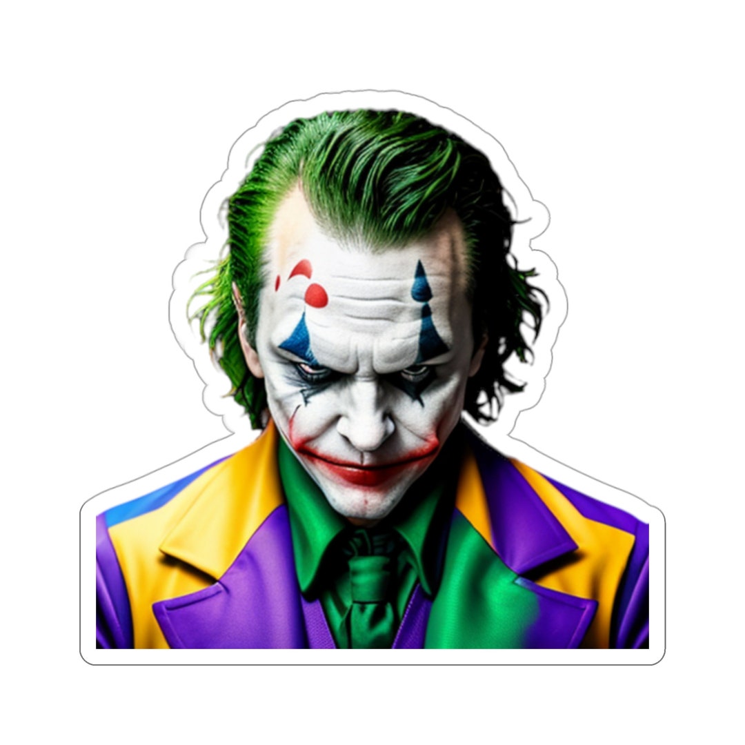Joker Colored Vinyl Sticker DC Sticker Joker Decal Etsy