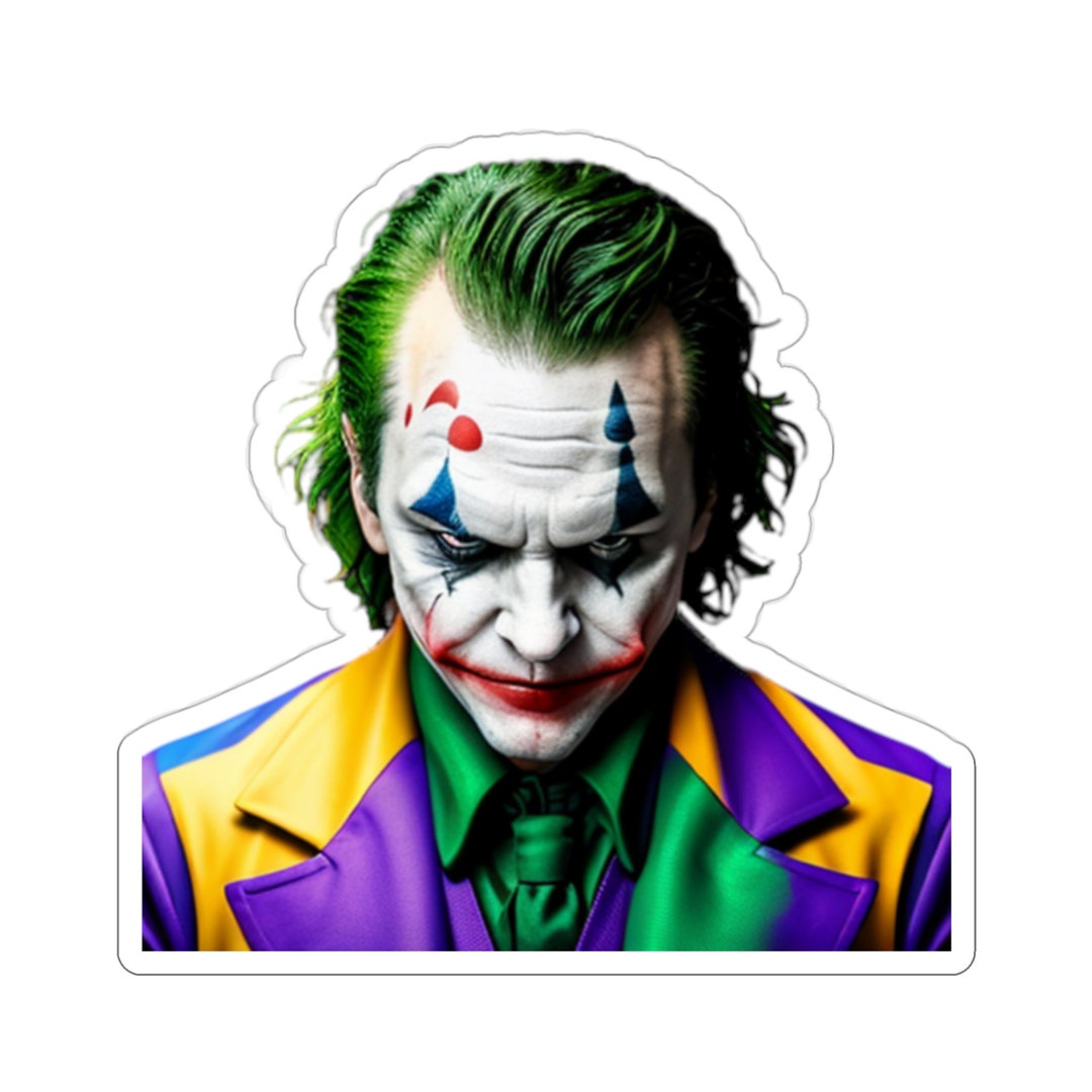 Joker Colored Vinyl Sticker DC Sticker Joker Decal Etsy