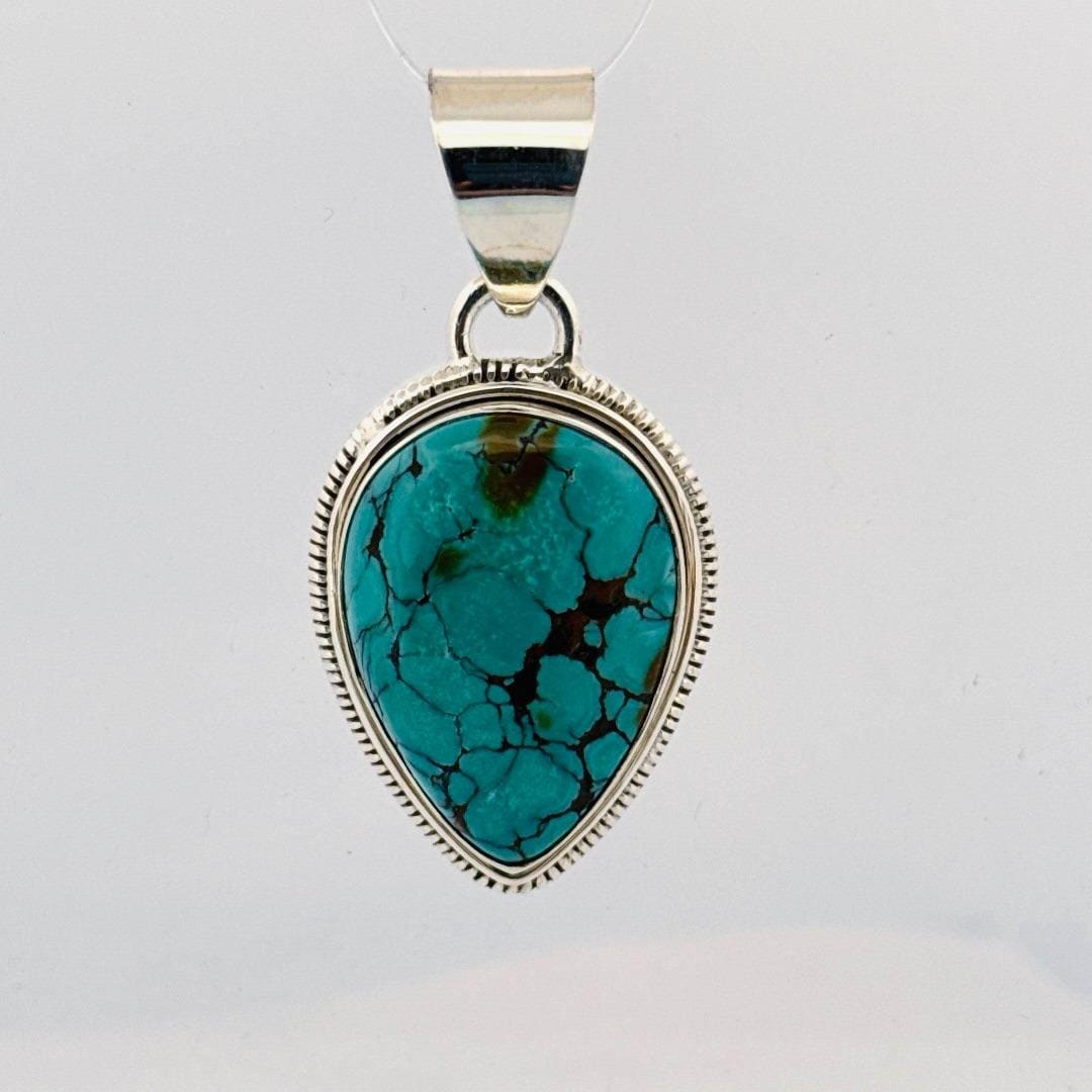 ヴィンテージ スターリングシルバー 925 ターコイズ ティアドロップ