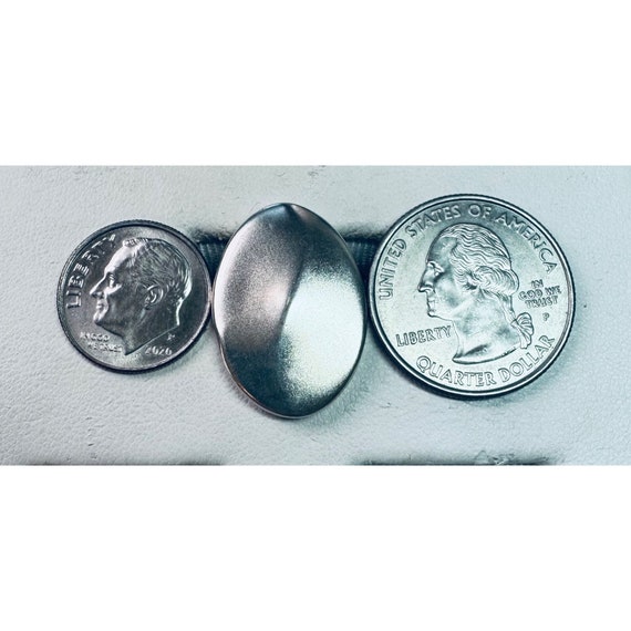 Elegant Vintage Sterling Silver Oval Chunky Stud … - image 5