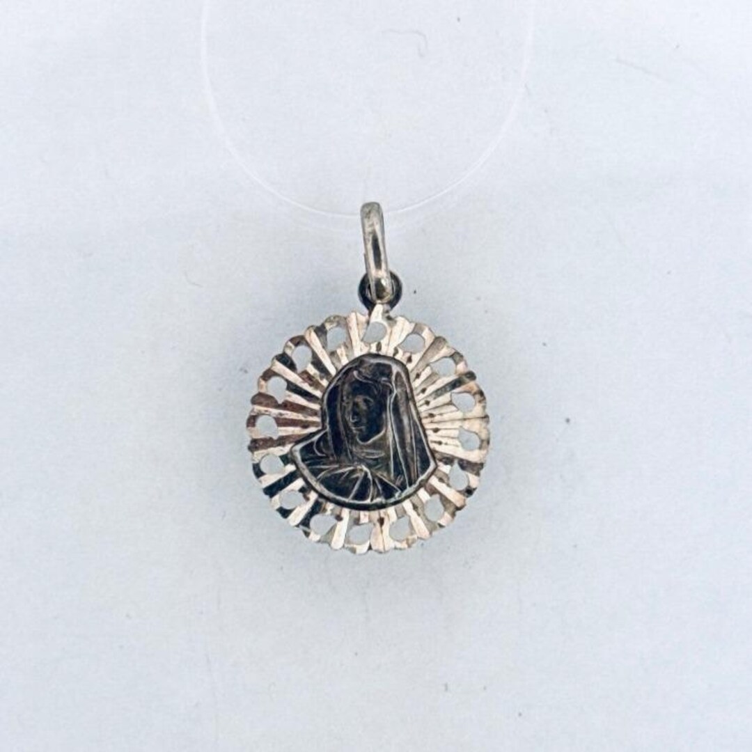 Estate Sterling Silver 925 Virgin Mary Charm Pendant, Religious Medal ...