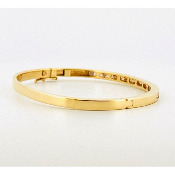 Vintage 14k Yellow Gold Bangle Statement Bracelet… - image 6