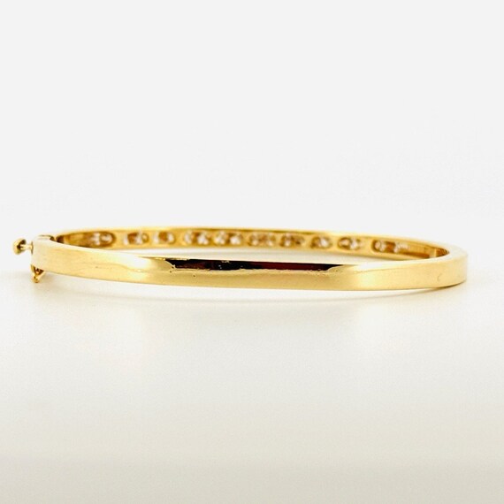 Vintage 14k Yellow Gold Bangle Statement Bracelet… - image 5