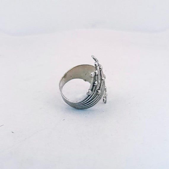 925 Sterling Silver Adjustable Wrap Ring Size 7.5… - image 3