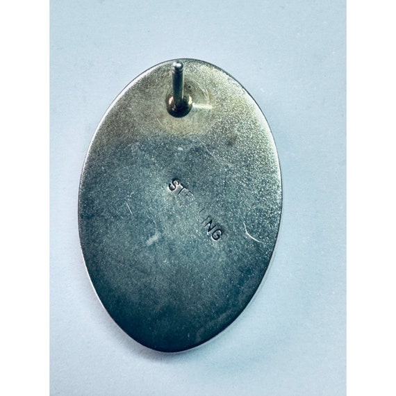 Elegant Vintage Sterling Silver Oval Chunky Stud … - image 9