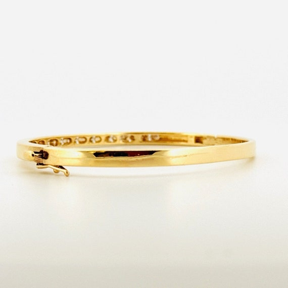 Vintage 14k Yellow Gold Bangle Statement Bracelet… - image 4