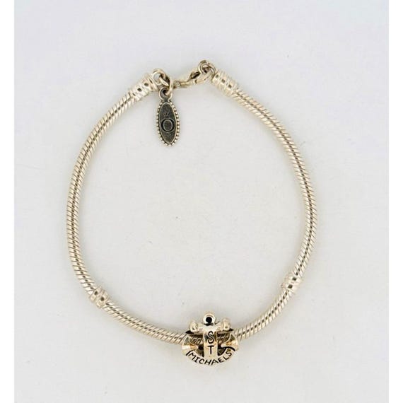 Pandora Sterling Silver Charm Rope Bracelet St. Michael s Anchor Lobster Clasp Etsy UK