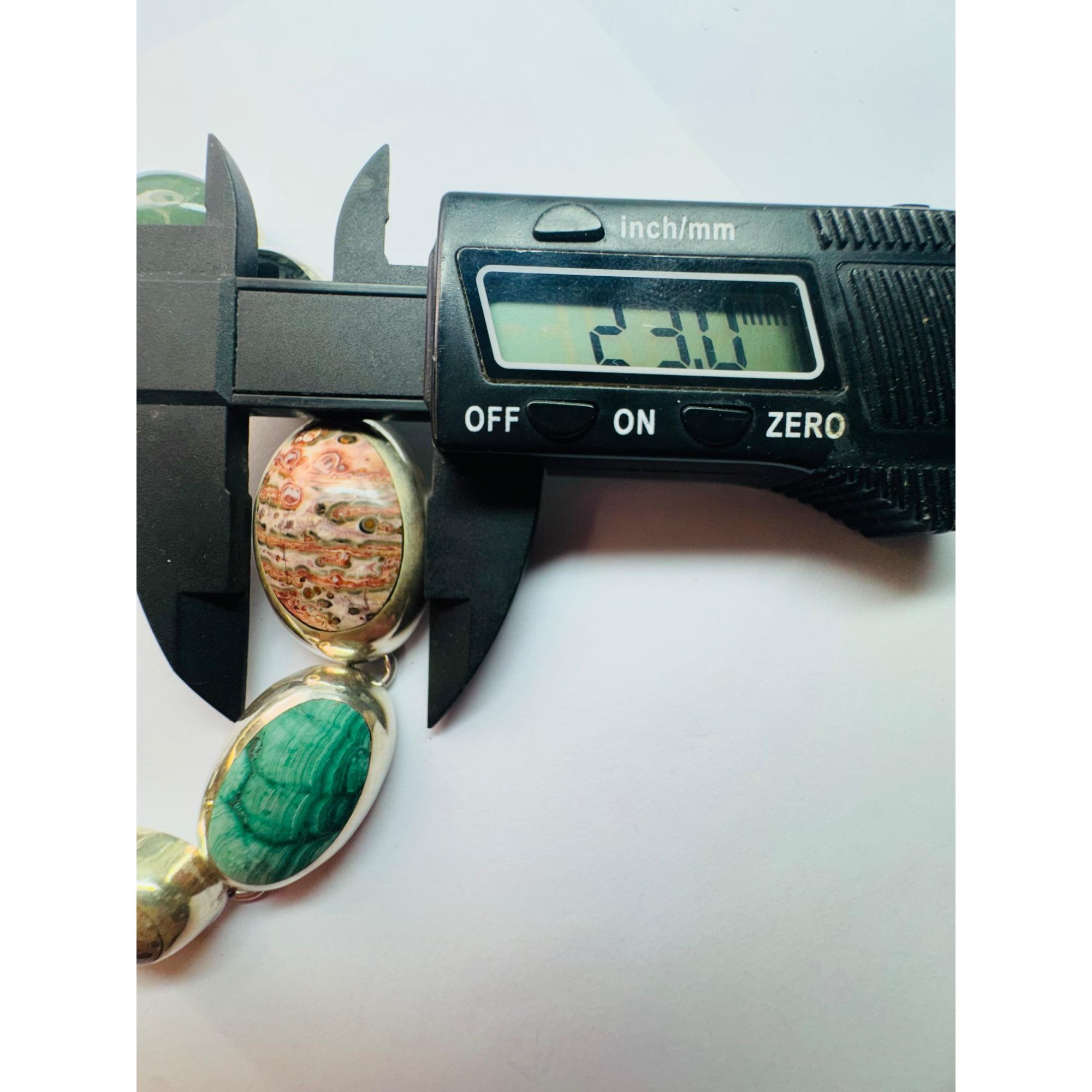 TAXCO GEMSTONE ブレスレット シルバー925 別注 メキシコ タスコ製 Taxco シルバー925 DNAマンテルブレスレット