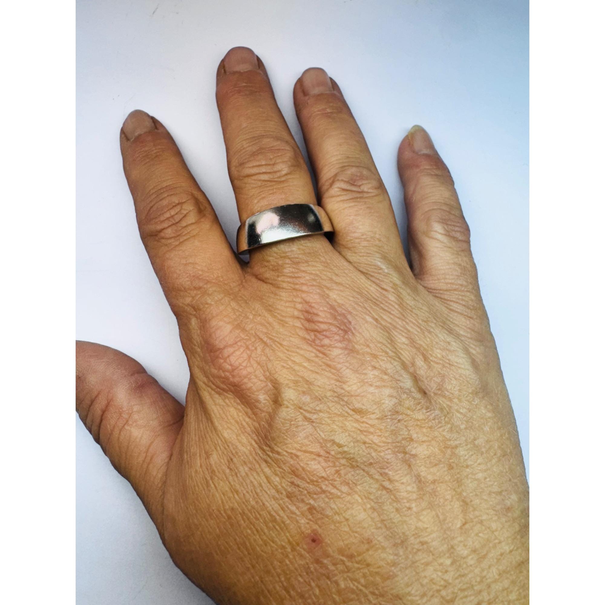 Estate Emporio Armani 925 Sterling Silver Modern Band Ring Size 