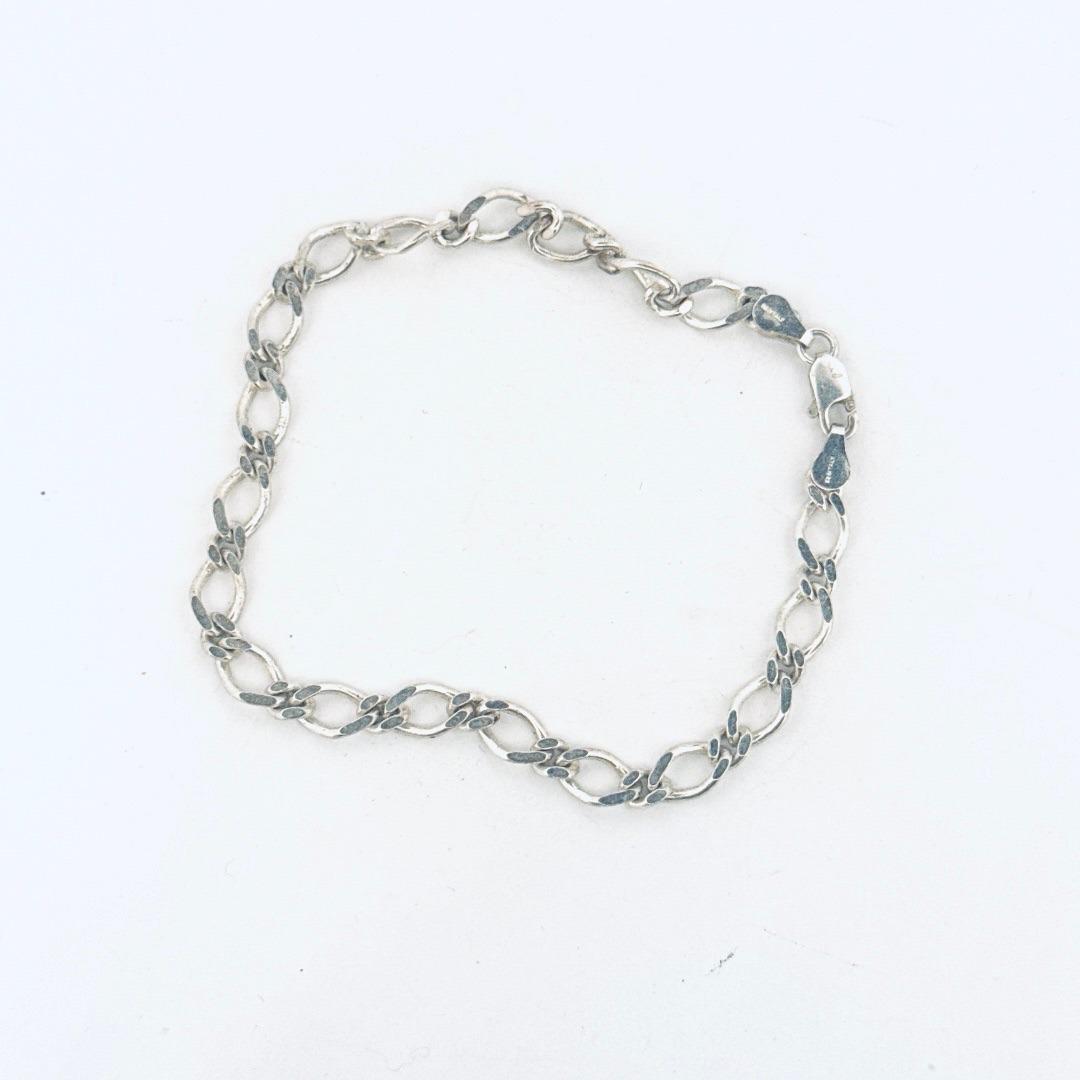 ITALY MADE SILVER925 TWIST BRACELET/シルバー 925 Sterling Silver Vintage Italy Twisted Rope Link Bracelet