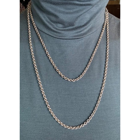 Vintage 2000's Sterling Silver 925 Rolo Chain Nec… - image 1