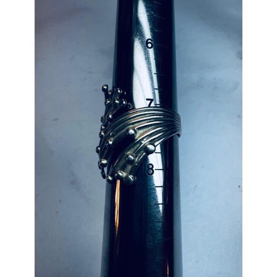 925 Sterling Silver Adjustable Wrap Ring Size 7.5… - image 7