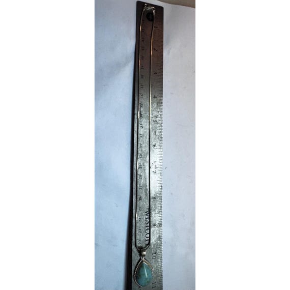 Vintage 925 Sterling Silver Turquoise Teardrop Pe… - image 8