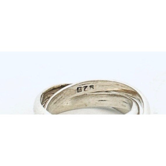 Sterling Silver 925 Rolling Trinity Band Ring - T… - image 4