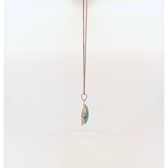 Vintage 925 Sterling Silver Turquoise Teardrop Pe… - image 2
